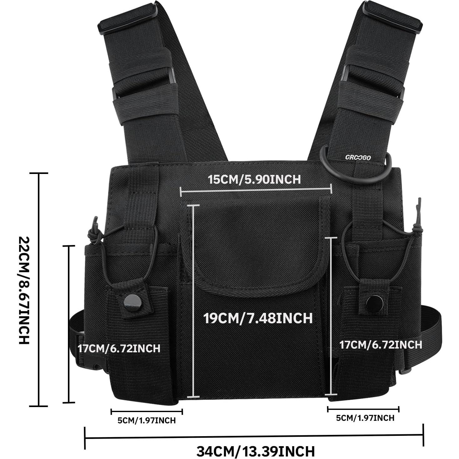 Chaleco Croogo Universal para Walkie Talkie Manos Libres