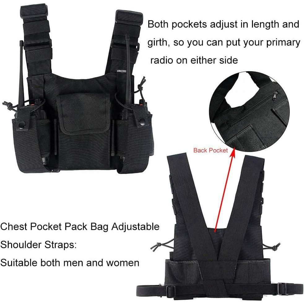 Chaleco Croogo Universal para Walkie Talkie Manos Libres