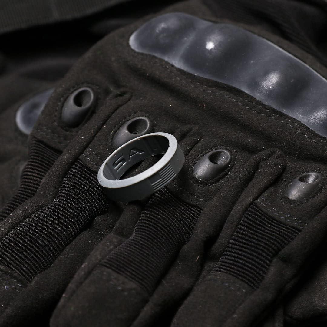 Anillo de Silicona S A para Hombres - 5 Pack Clásico Militar