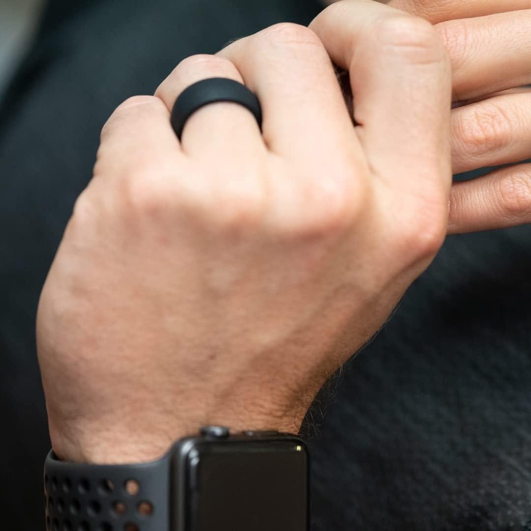 Anillo de Silicona S A para Hombres - 5 Pack Clásico Militar