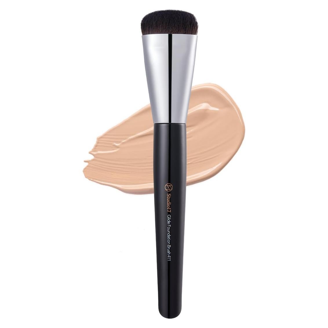 Flat Foundation Brush for Liquid Makeup | Liquid Foundation Brush with Flat Top | Korean Makeup Brush with Super Micro Bristles | Studio Quality Makeup Tool