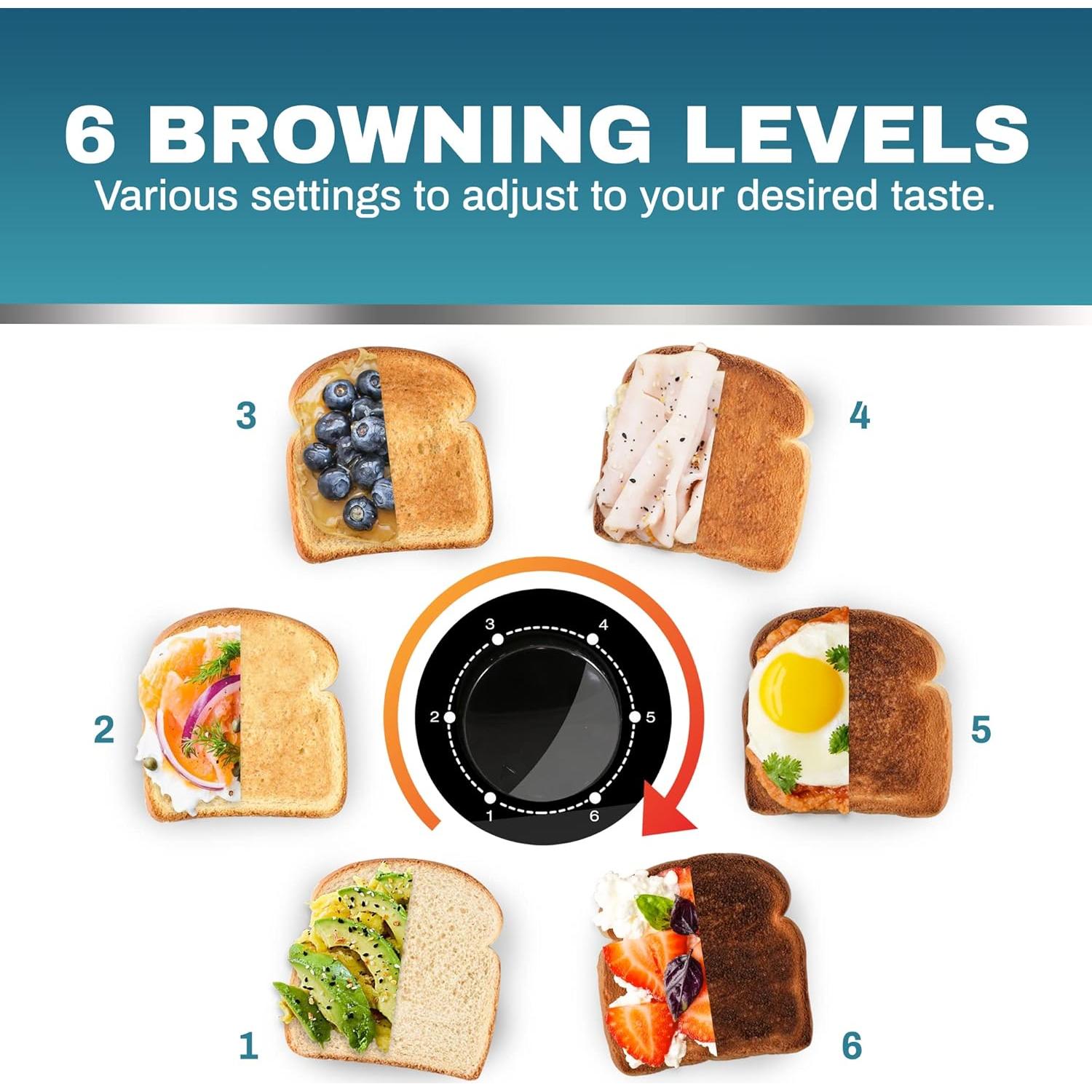 Tostadora de 4 rebanadas Elite Gourmet ECT4829B negra