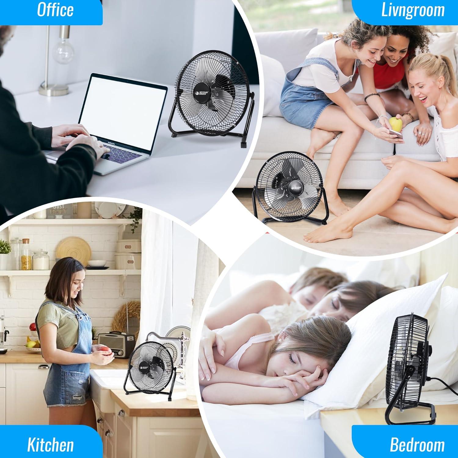 Ventilador de Piso BEYOND BREEZE 23 cm 3 Velocidades Ajustable