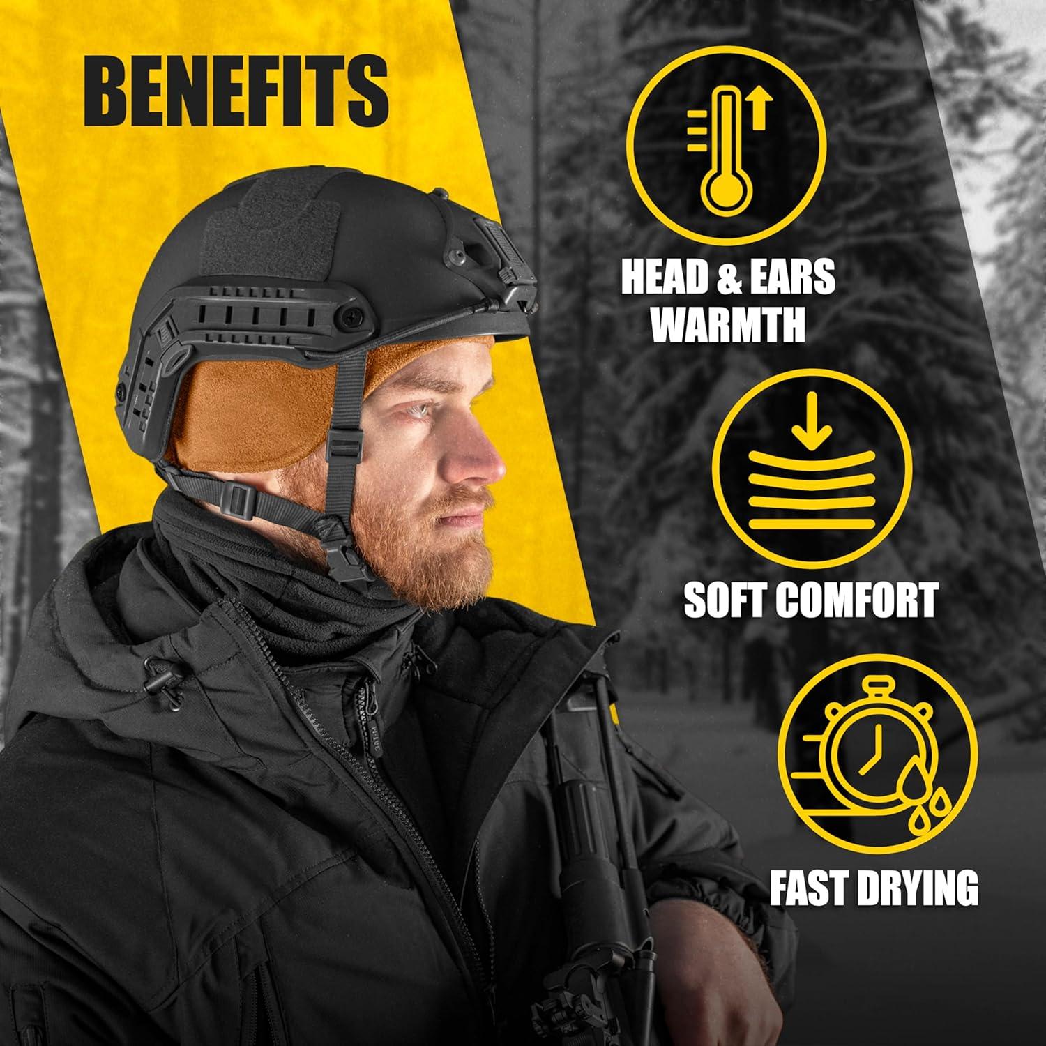 Gorro Táctico M-Tac con Orejeras para Hombre - Forro Polar