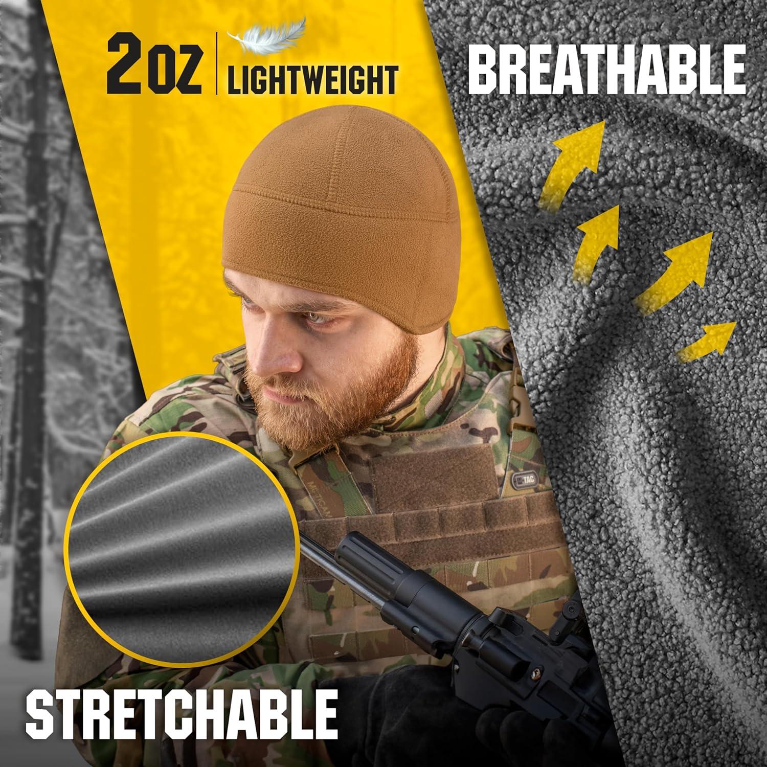 Gorro Táctico M-Tac con Orejeras para Hombre - Forro Polar