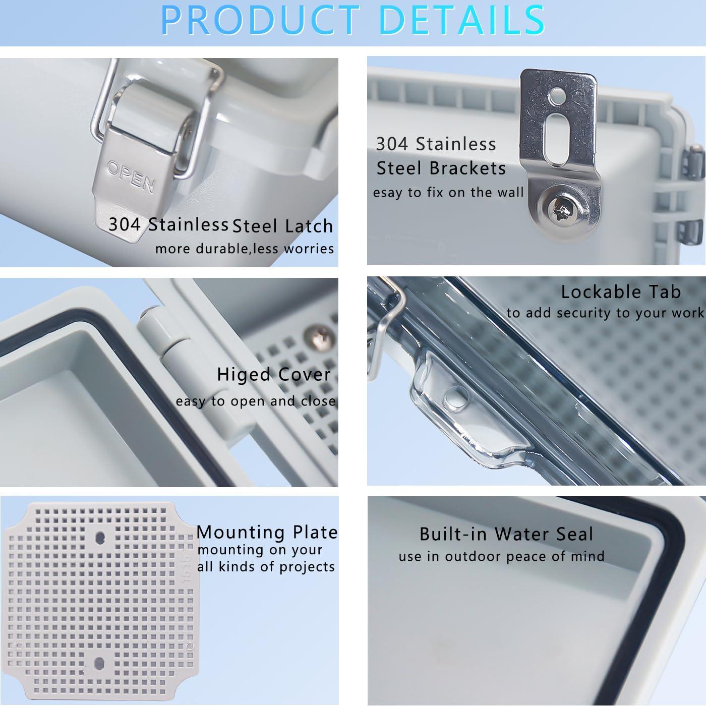 Caja de Conexiones Impermeable IP67 LuSumtly 15x10x7 cm