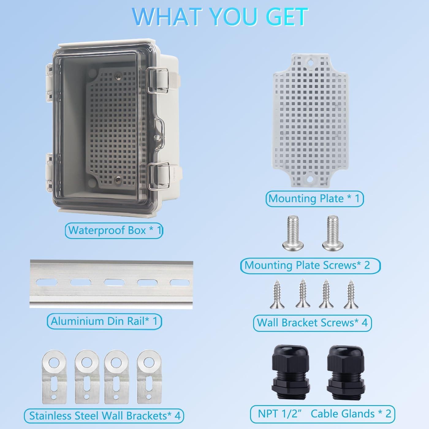 Caja de Conexiones Impermeable IP67 LuSumtly 15x10x7 cm
