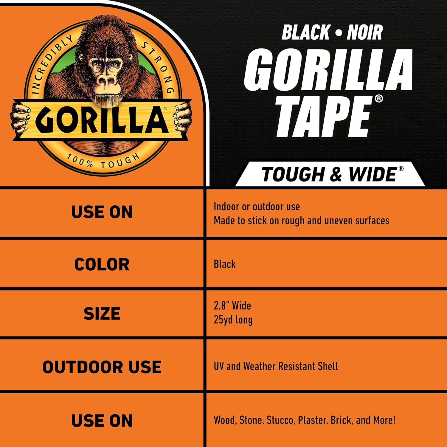 Cinta Gorilla Resistente y Ancha 7.3 cm x 22.86 m - Uso Interior/Exterior