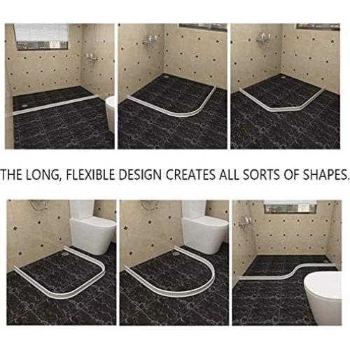 Duzzy 39 Inch Collapsible Shower Threshold Water Dam, Ideal for Wheelchair Accessible, Suitable for Accessibility ADA Handicap Showers