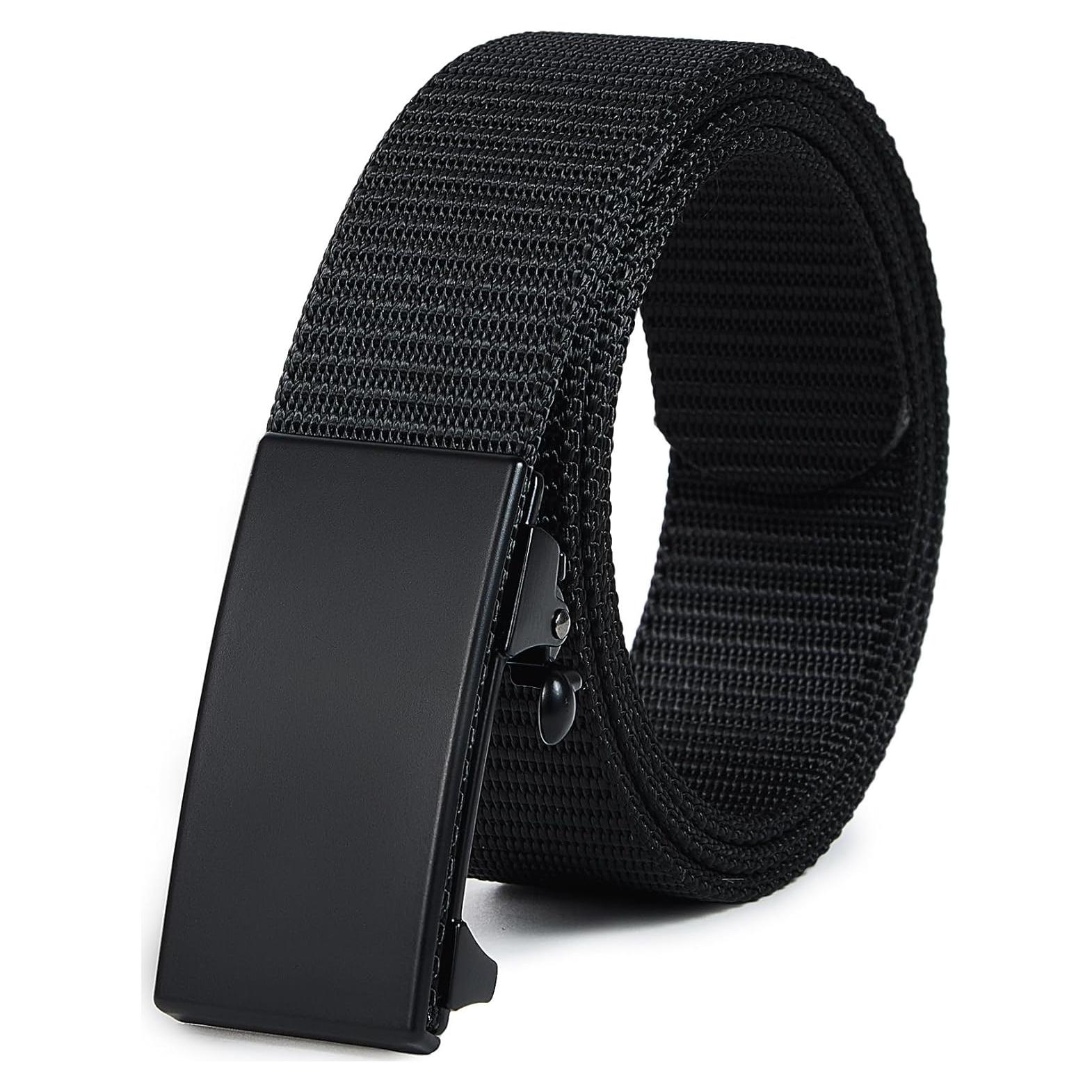 Cinturón Trinquete Nylon Ajustable Hombre 71-86 cm Negro