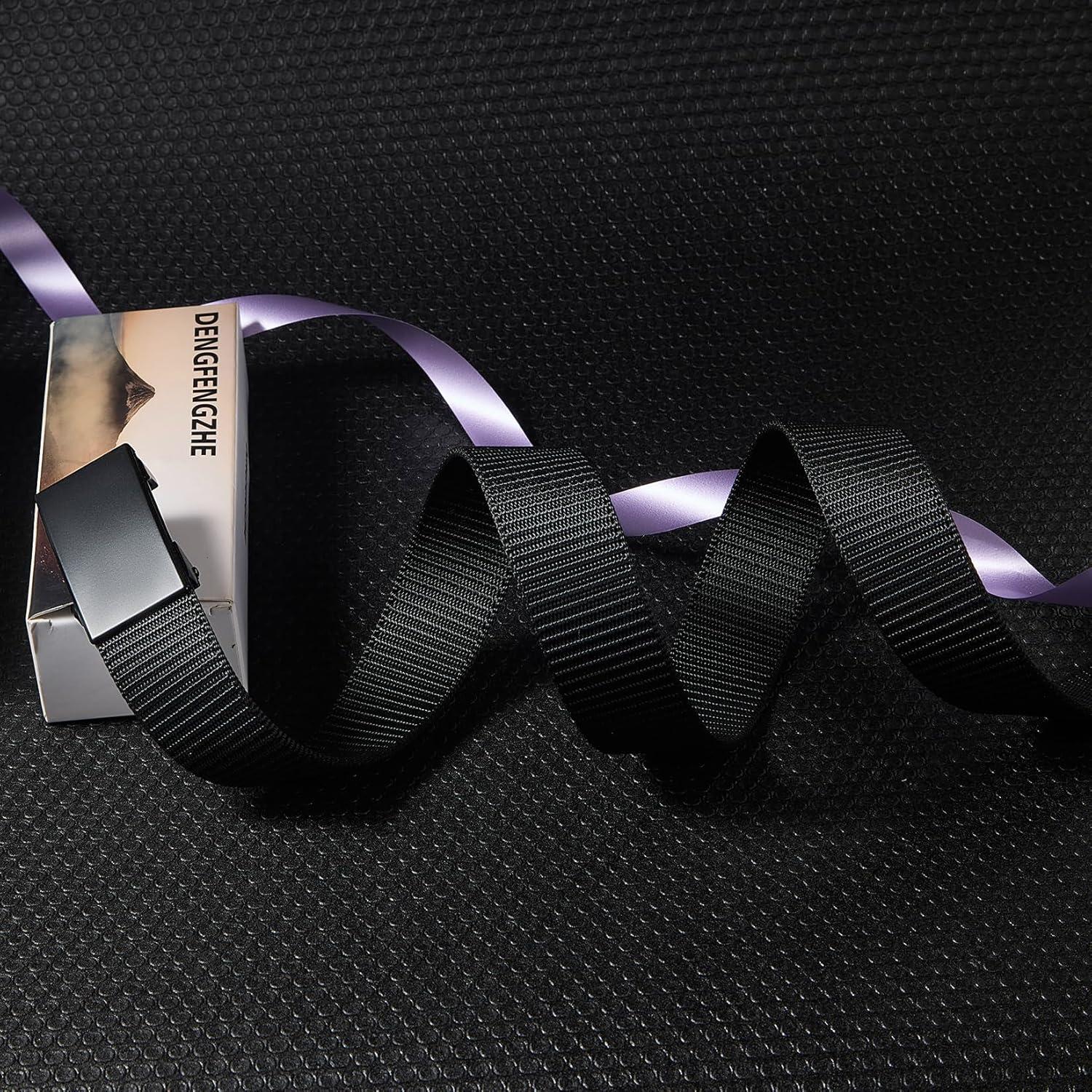 Cinturón Trinquete Nylon Ajustable Hombre 71-86 cm Negro