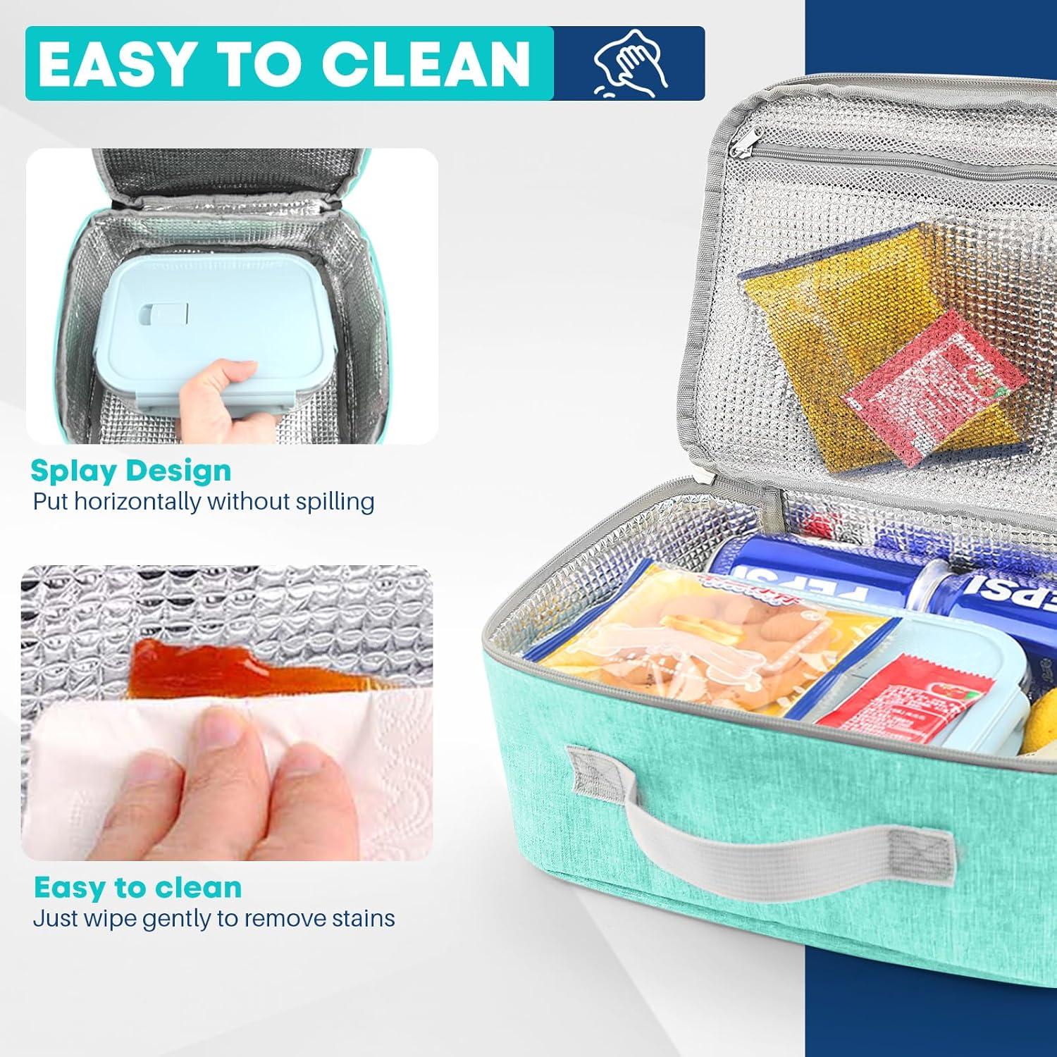 Bolsa de Almuerzo Aislada EASYFUN Verde 11.5L para Trabajo