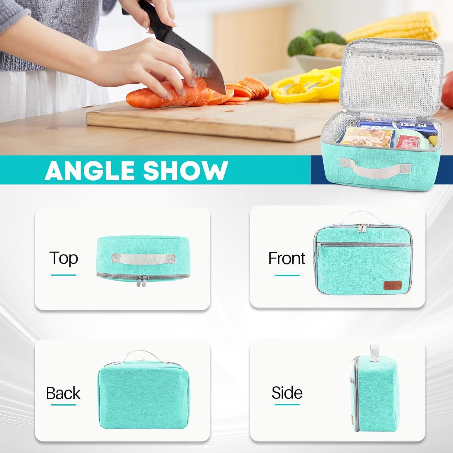 Bolsa de Almuerzo Aislada EASYFUN Verde 11.5L para Trabajo