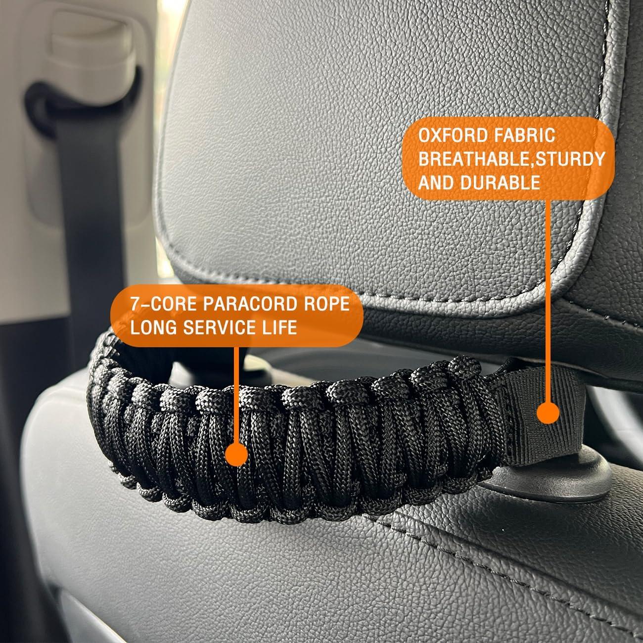 Mangos de Agarre para Reposacabezas ROMASO - 2 Pack Negro