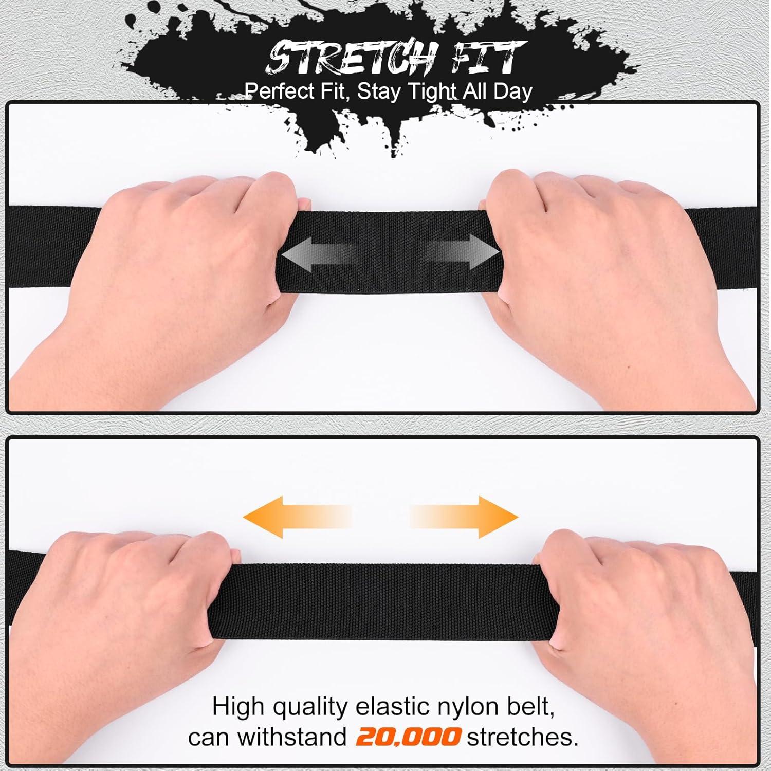 Cinturón KingMoore para hombres - Cinturón táctico de nylon 3,81 cm