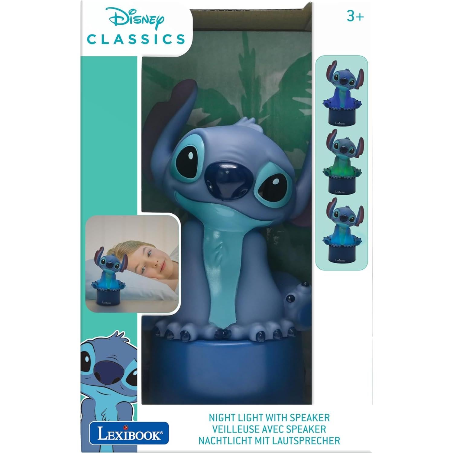 Luz Nocturna con Altavoz Lexibook Disney Stitch Azul