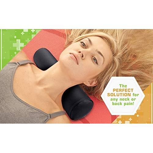 Bodyhealt Neck Roll - Original Cervical Round Pillow for Head, Spine & Back Pain Relief. Circle Support for Sleeping. Cylinder Firm Lumbar Bolster