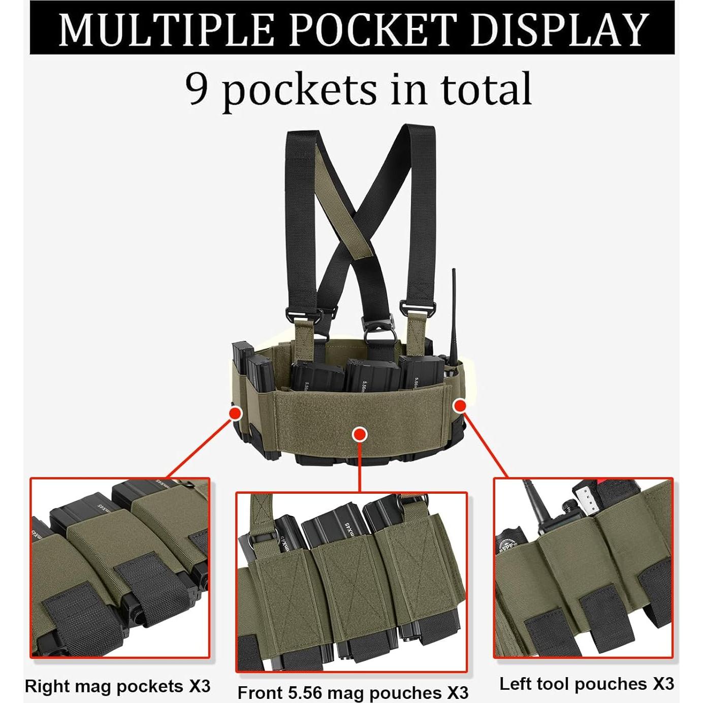 Arnés Táctico COMO GEAR Ajustable para Equipos de Combate