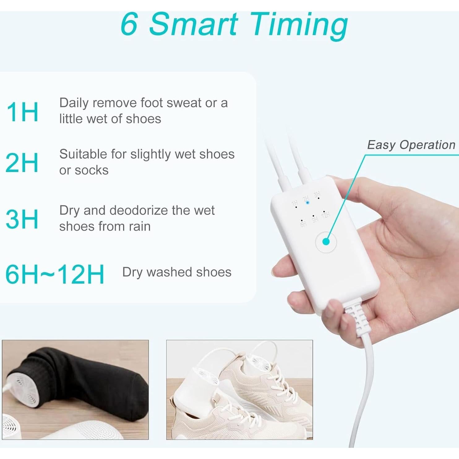 Secador de Zapatos Home Care PM10 con Temporizador y Desodorante