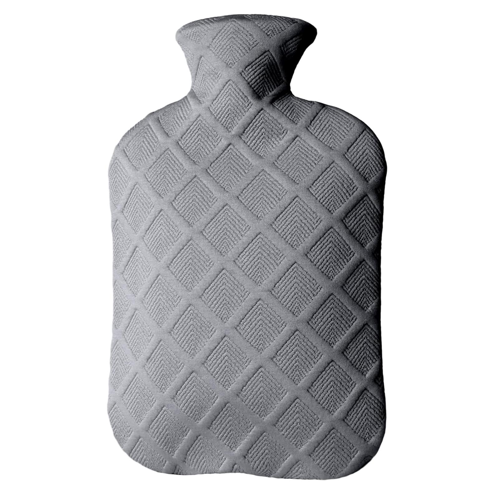 Botella de Agua Caliente DICEVER 2L con Funda Suave Gris