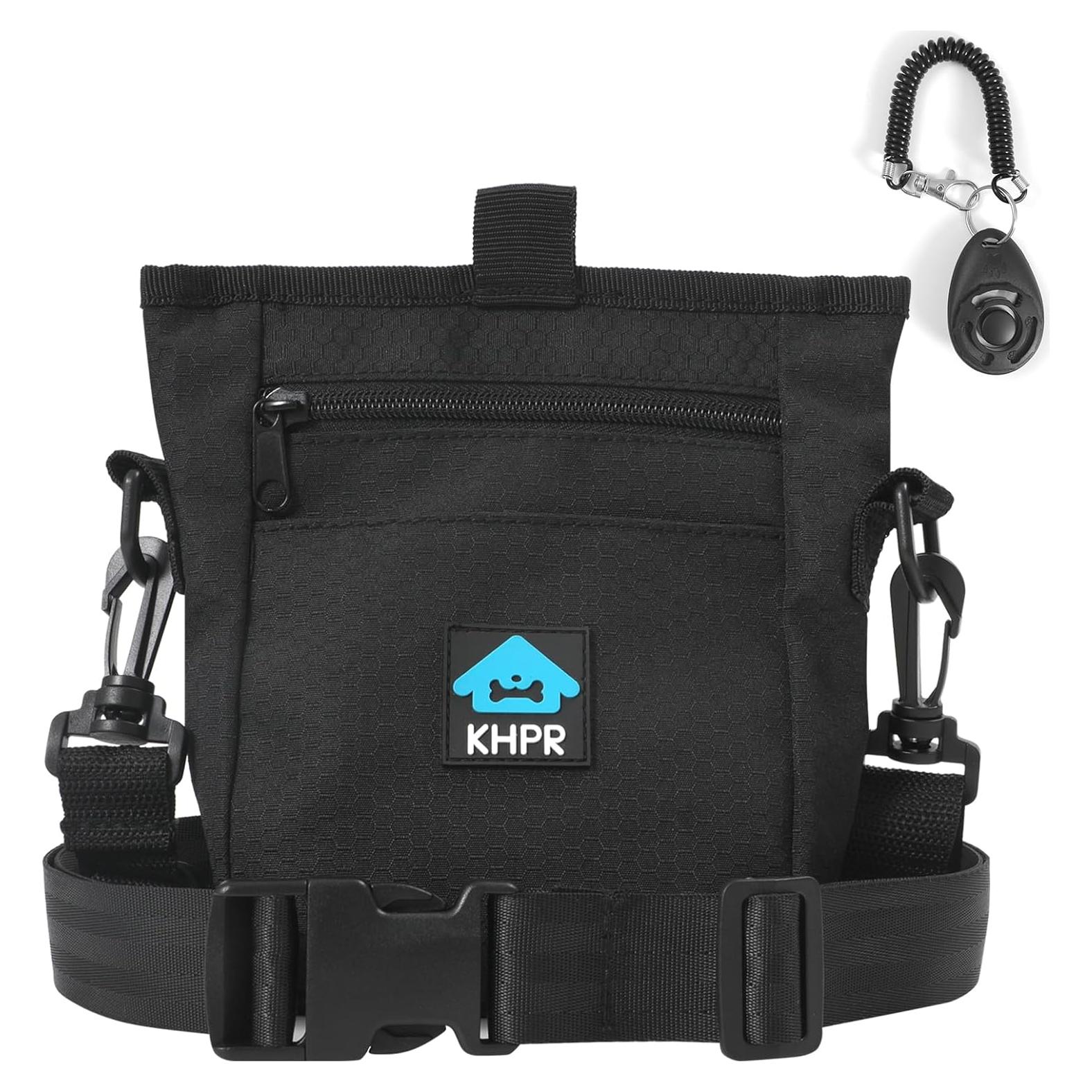 Bolsa de entrenamiento para perros KHPR con clicker y cierre magnético