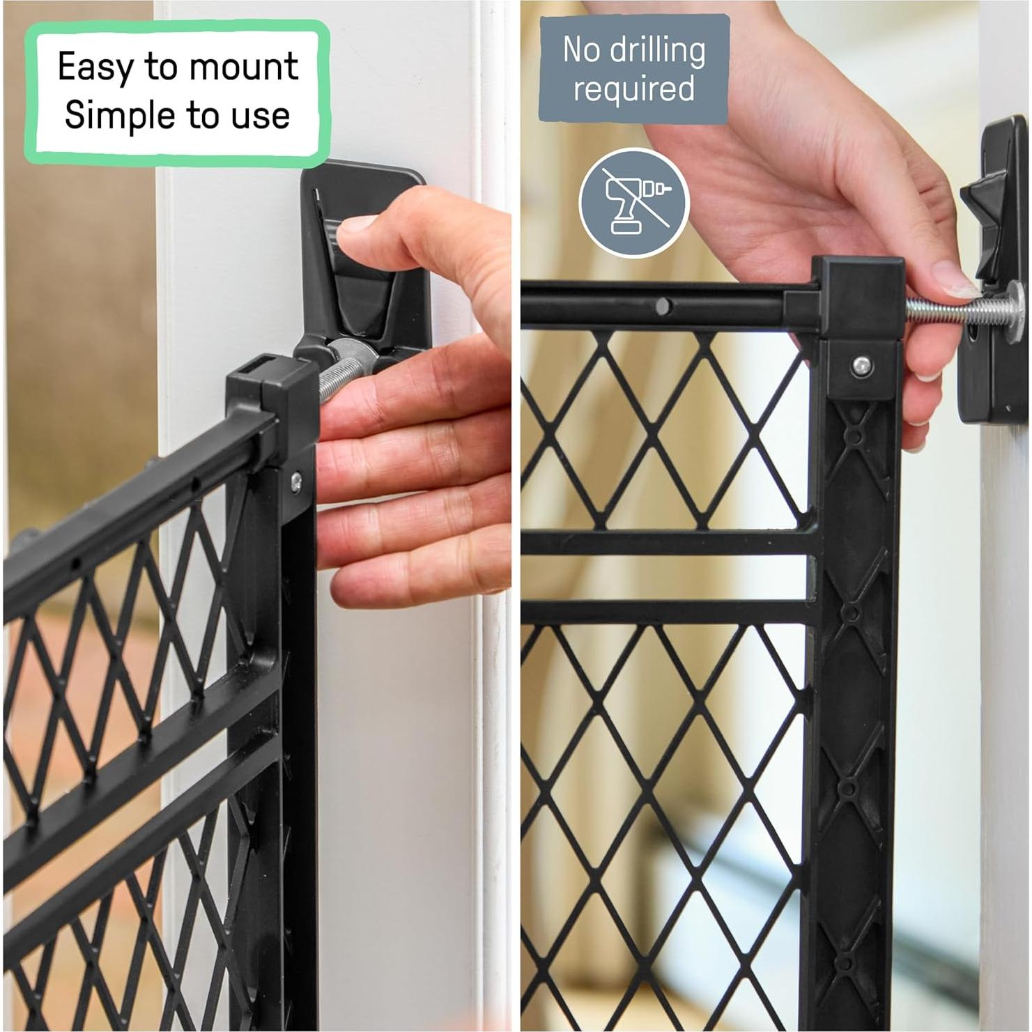 Ingenuity Doorway 42W Series Dog and Baby Gate, Indoor Outdoor, Won't Rust or Fade, Fits 23-42" Openings, 24” Tall