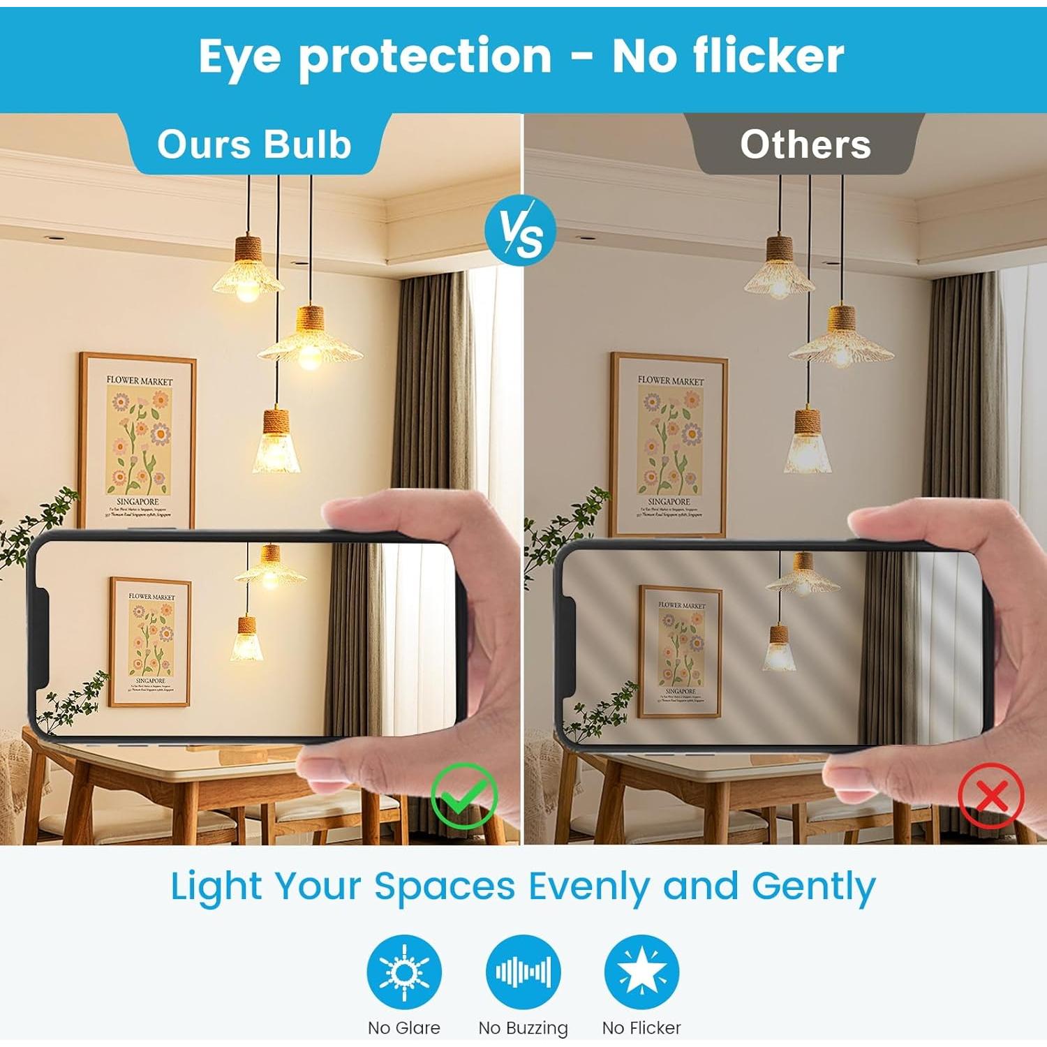 Bombillas LED Torkase A19 13W 1500 lúmenes 2700K paquete de 4