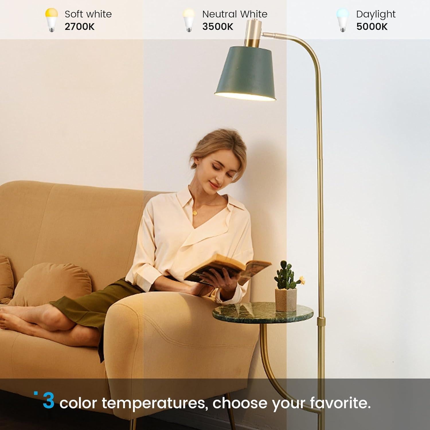 Bombillas LED Torkase A19 13W 1500 lúmenes 2700K paquete de 4