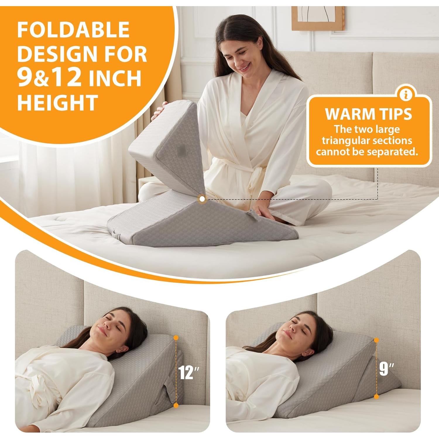 Cojín en Cuña Ajustable Ruqmuis 22-30 cm Espuma de Memoria