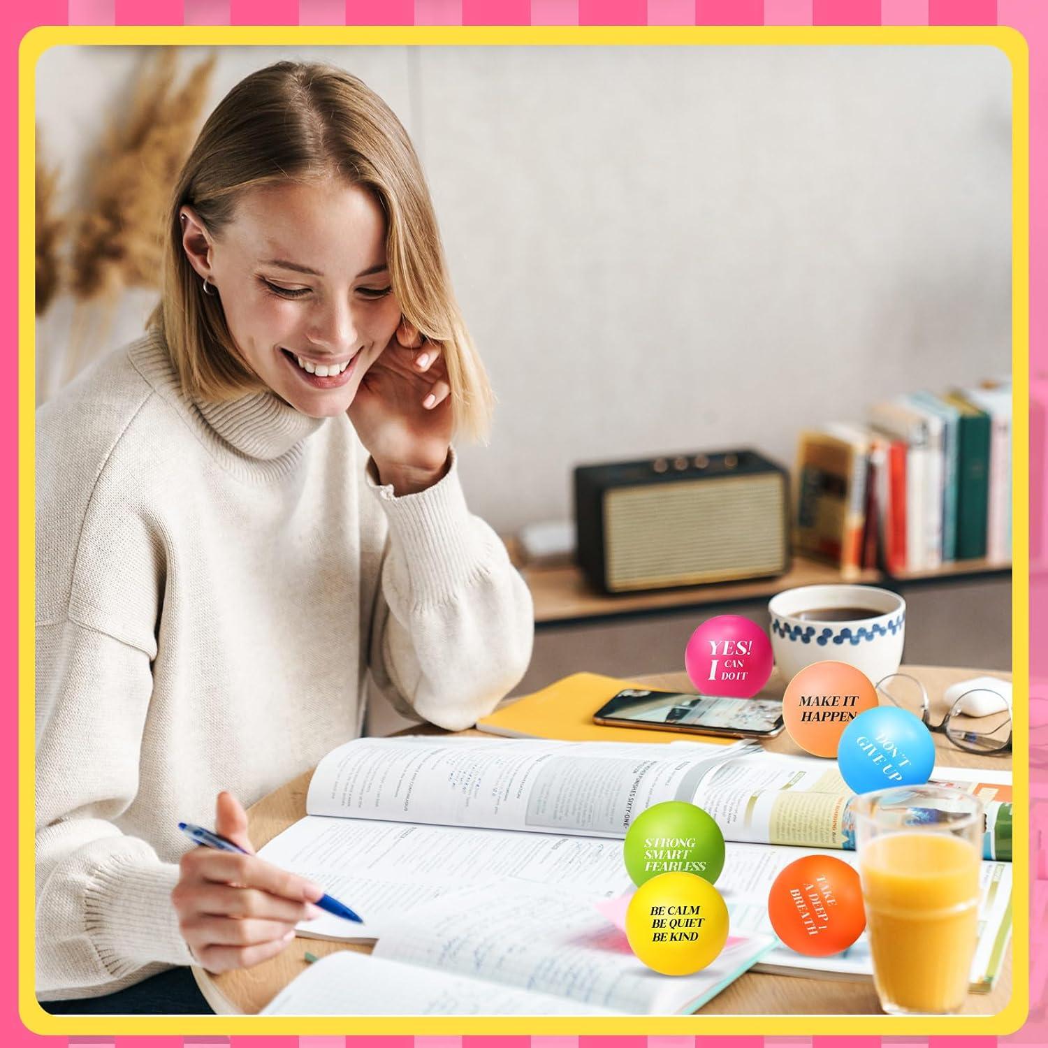 Bolas de Estrés Motivacionales Sotiff - 100 Piezas Coloridas