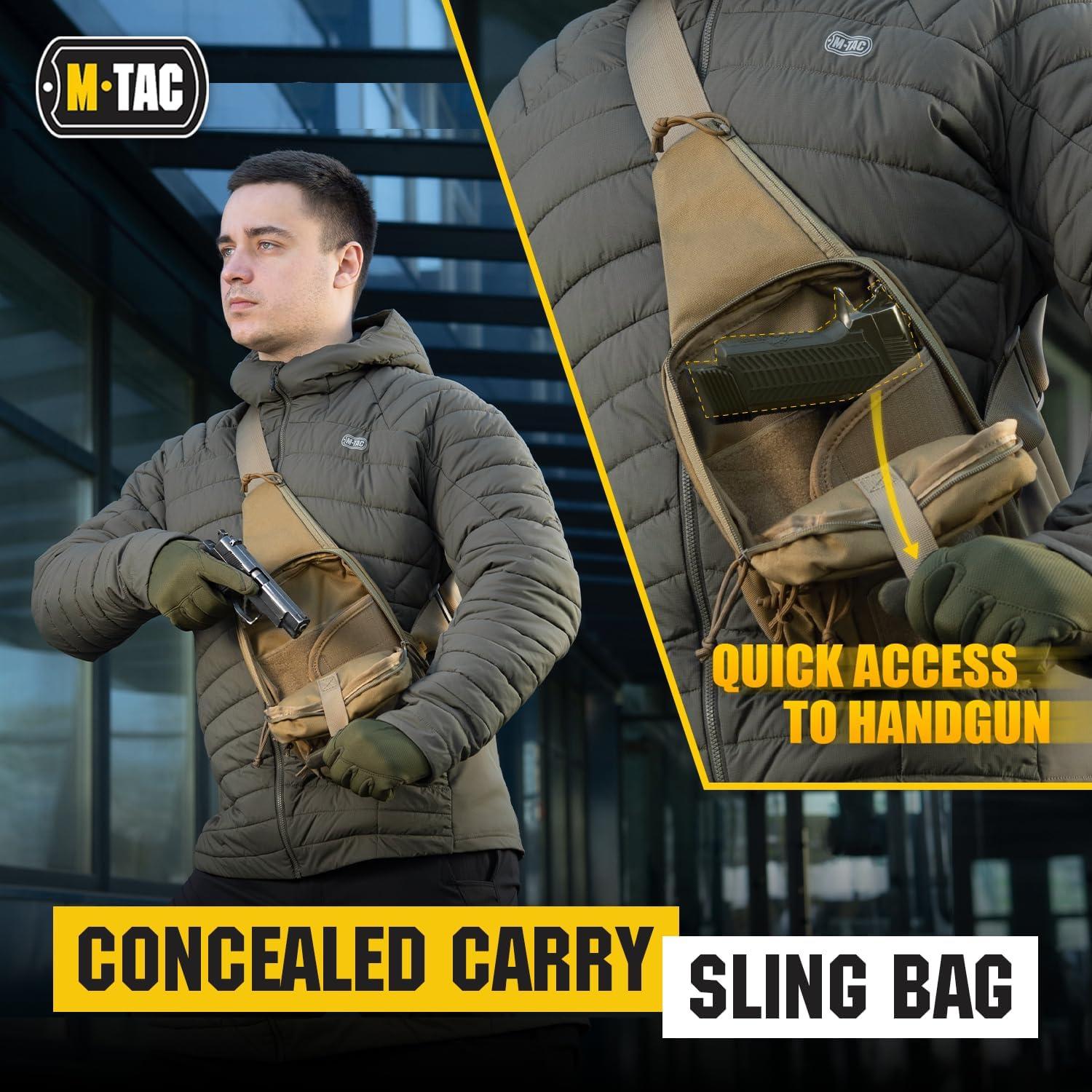 Bolsa de Bandolera Táctica M-Tac para Hombres Coyote