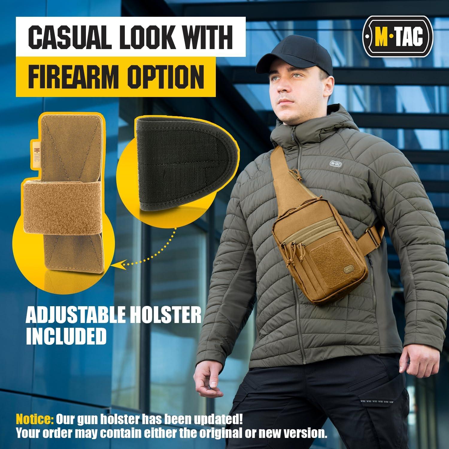 Bolsa de Bandolera Táctica M-Tac para Hombres Coyote