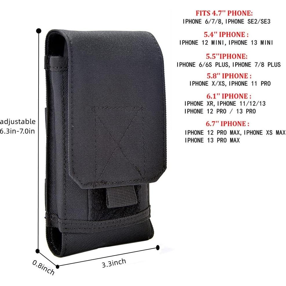 Funda táctica MOLLE para teléfono móvil EDC 17x9cm
