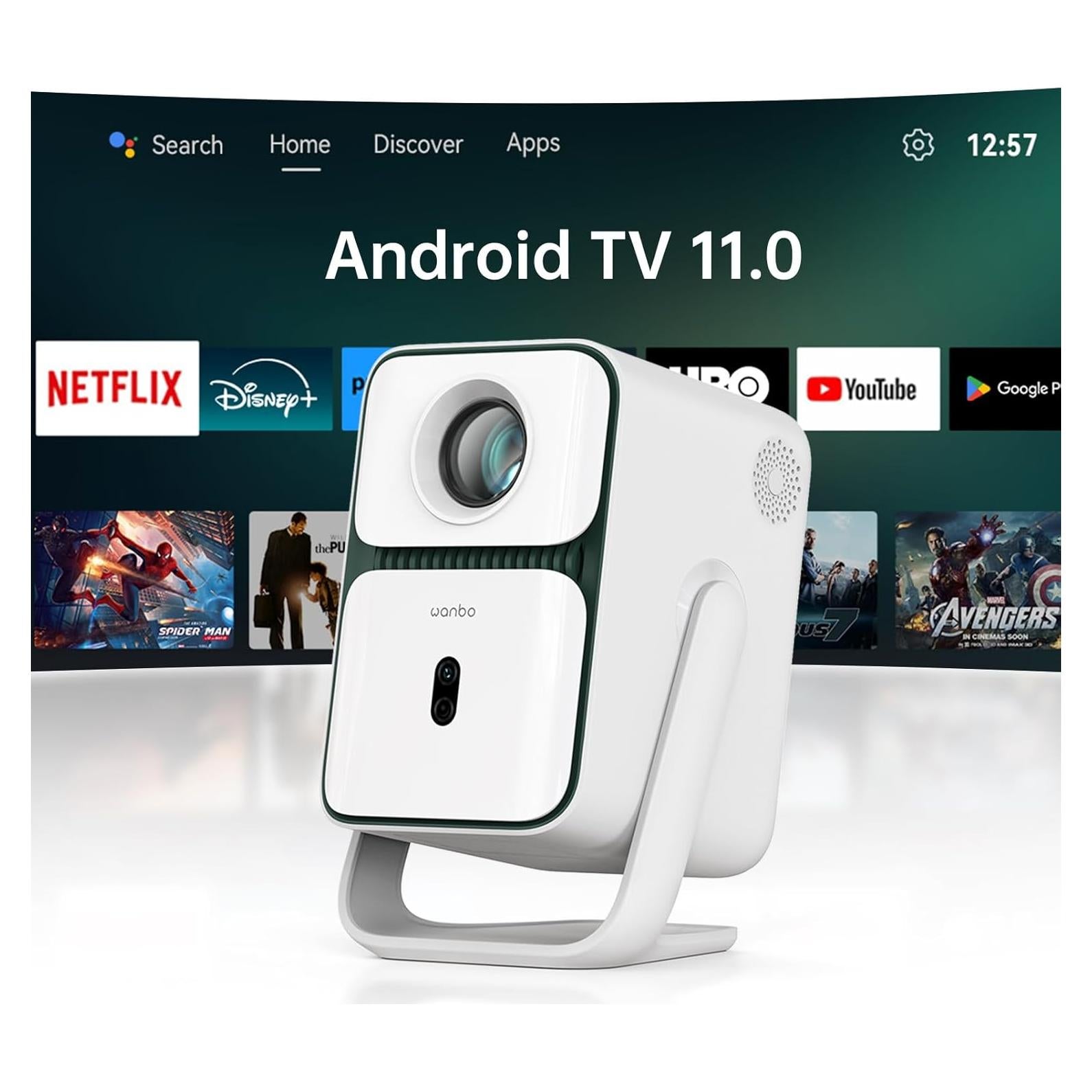 Proyector Mini WANBO T2 Ultra 1080P Android TV WiFi Bluetooth