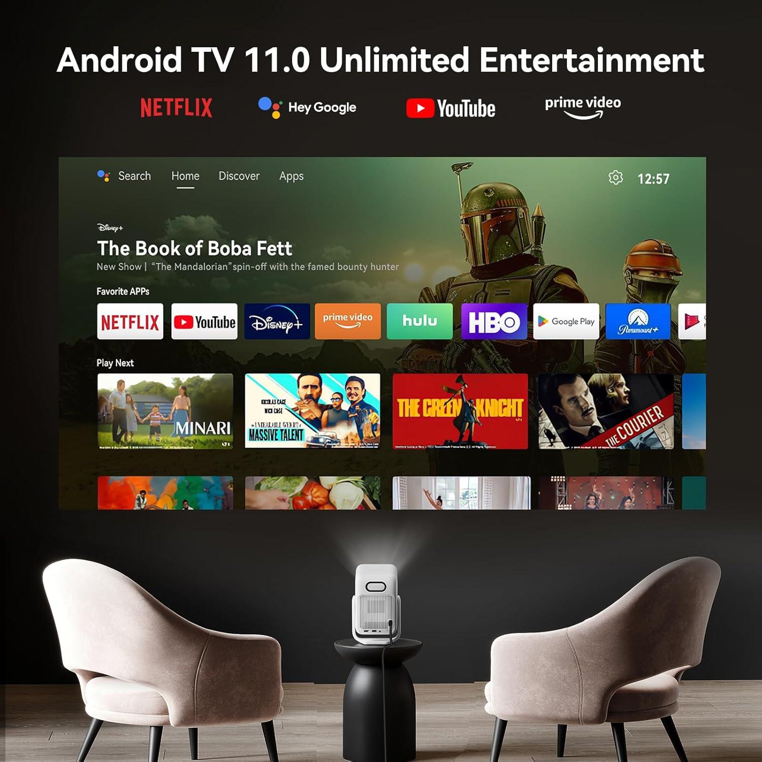 Proyector Mini WANBO T2 Ultra 1080P Android TV WiFi Bluetooth