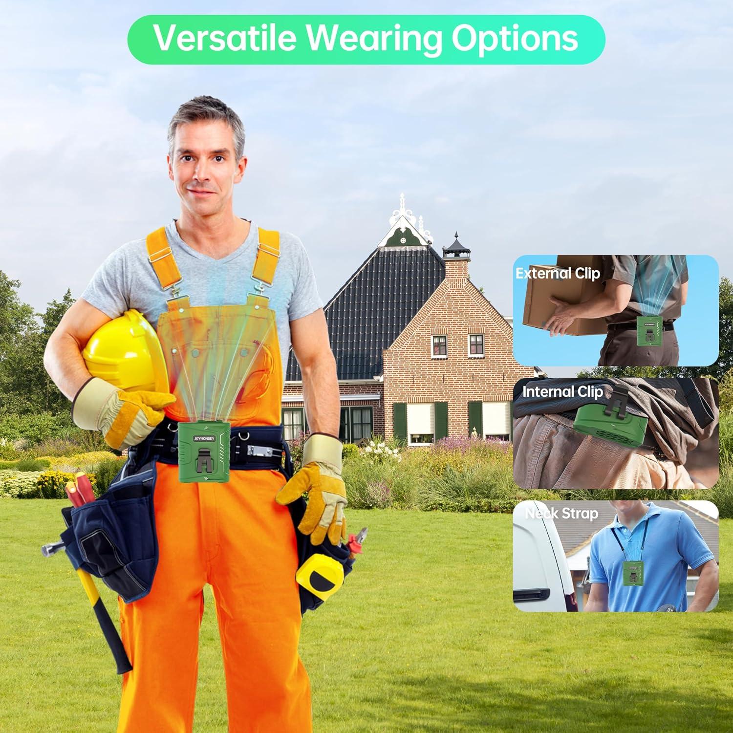 Ventilador de Cintura Portátil JoyyiKinddy GY007C 5000mAh Verde