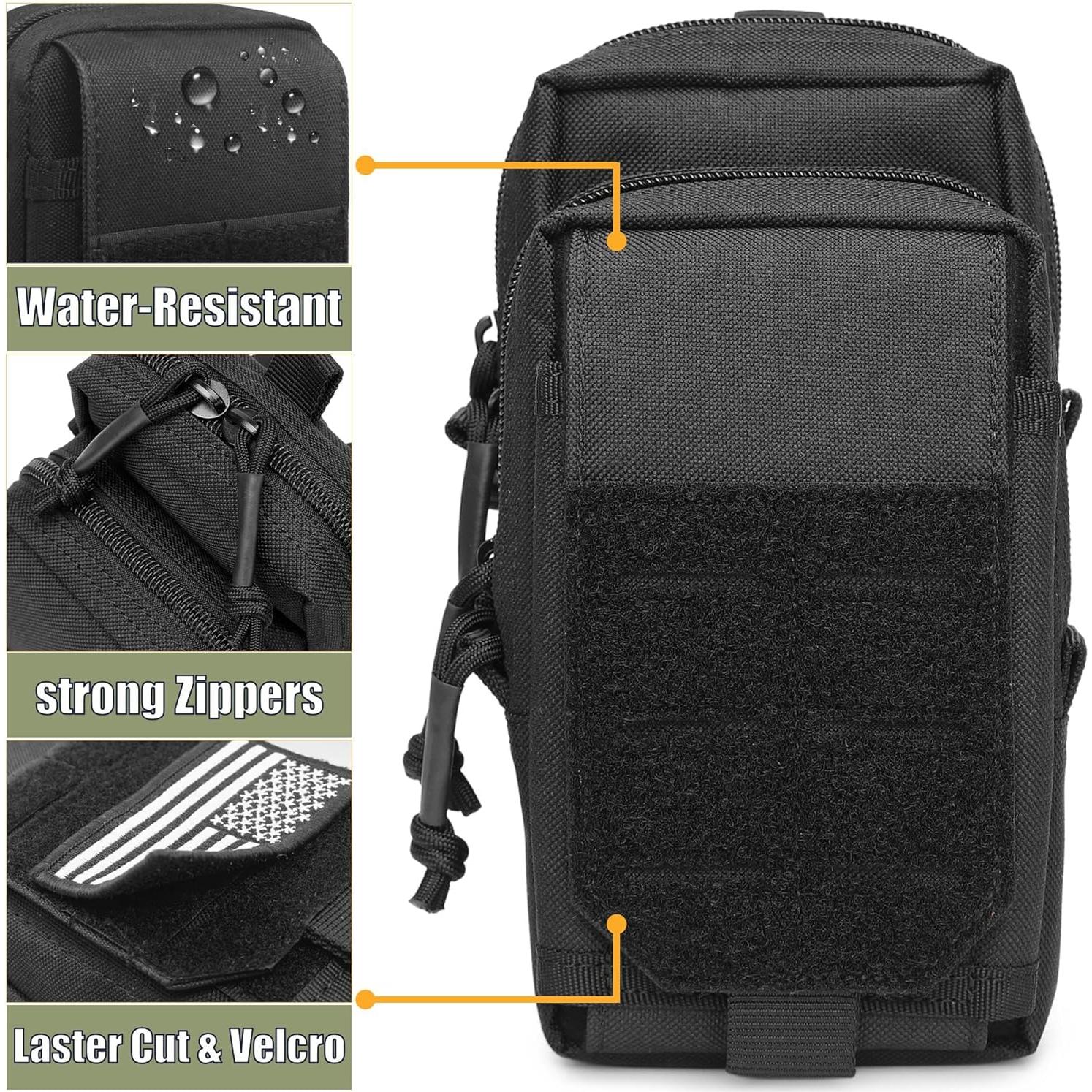 Bolsa Táctica Molle MOZETO Resistente al Agua 19x10x9 cm