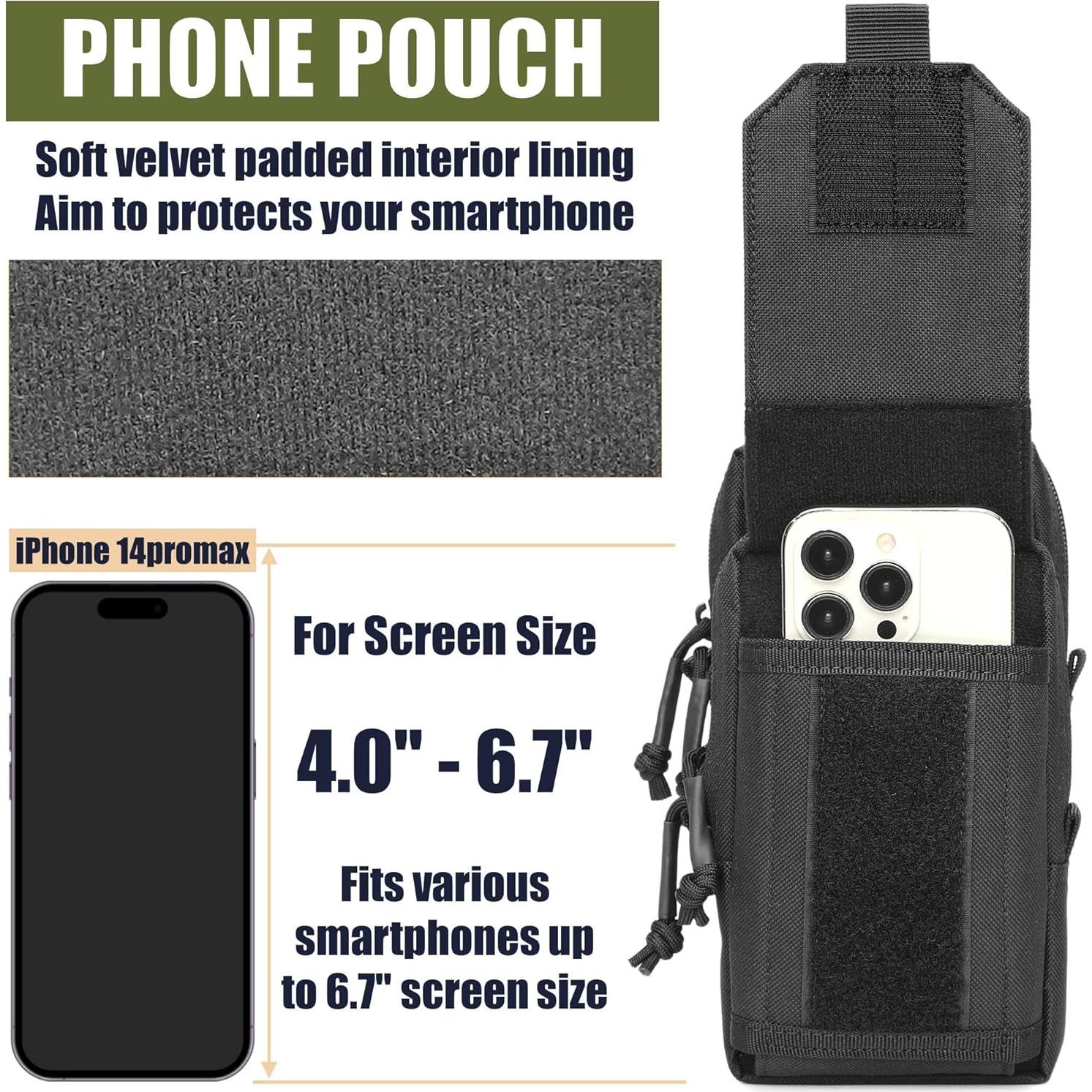 Bolsa Táctica Molle MOZETO Resistente al Agua 19x10x9 cm