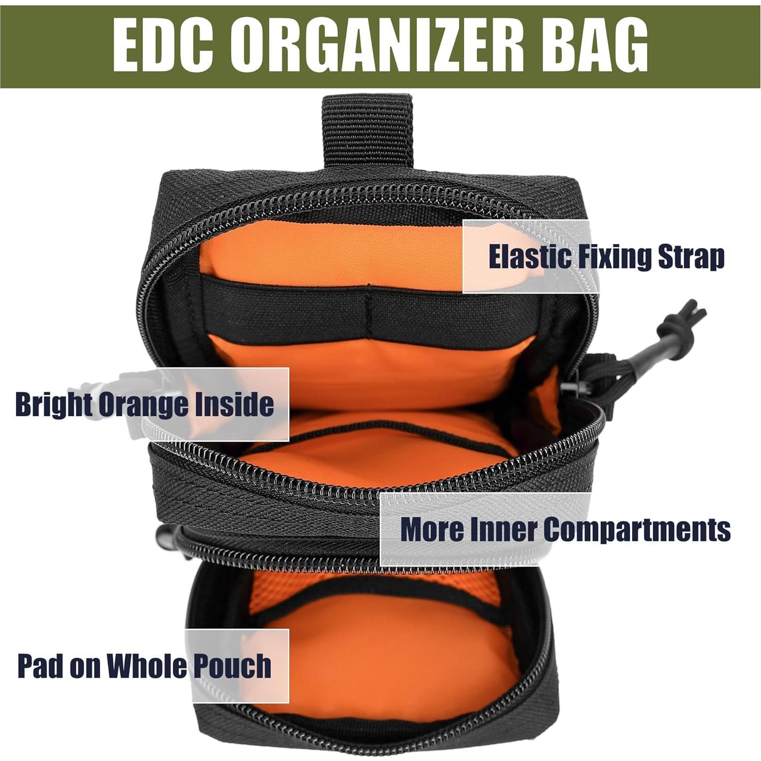 Bolsa Táctica Molle MOZETO Resistente al Agua 19x10x9 cm