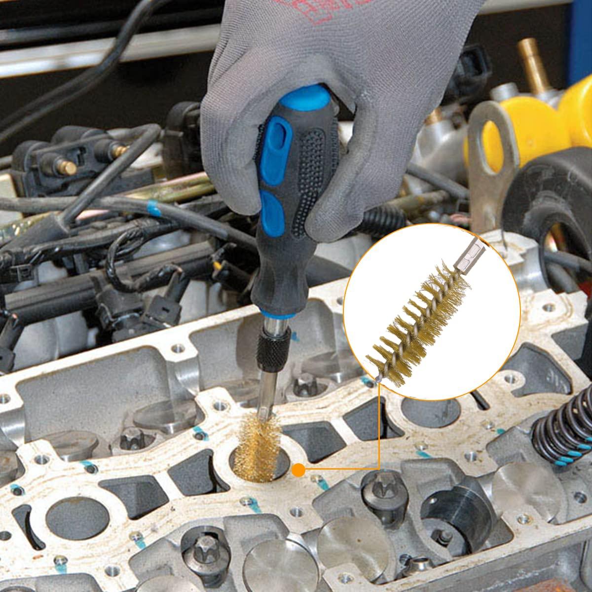 Juego de 10 Cepillos de Cañón WENORA para Taladro 8-19mm