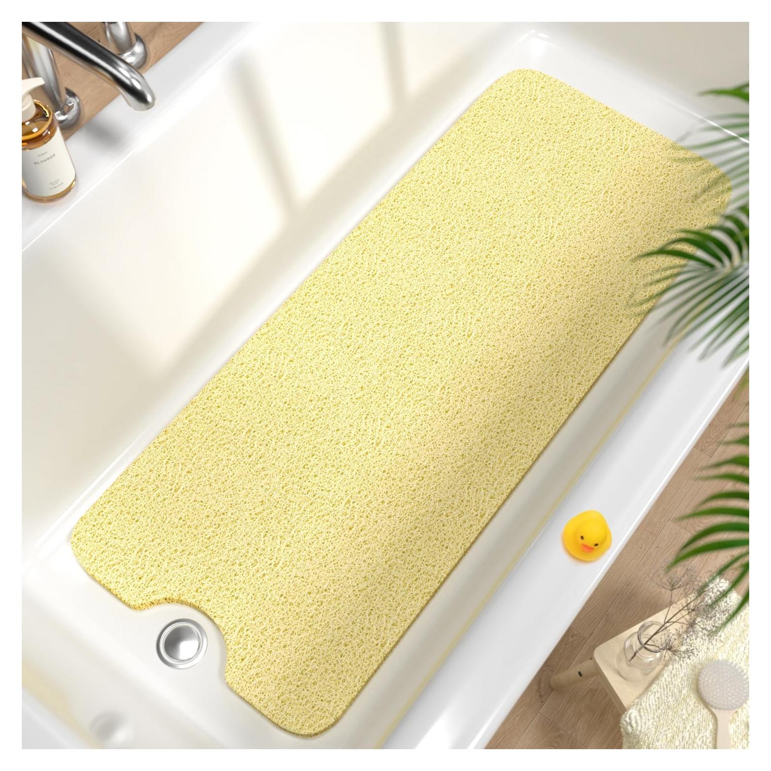 HITSLAM Alfombrilla de Baño Antideslizante Beige 101.6x40.6cm