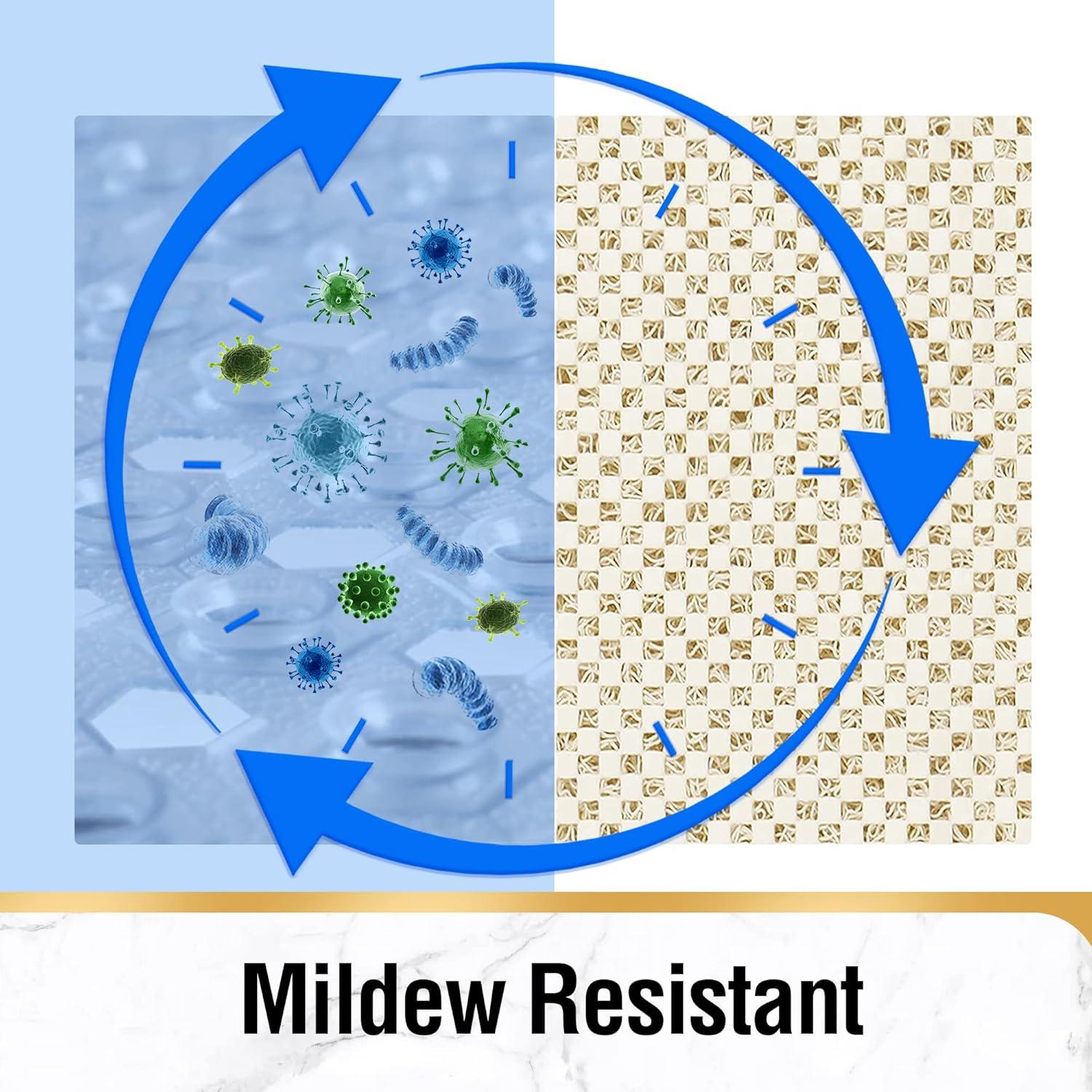 HITSLAM Alfombrilla de Baño Antideslizante Beige 101.6x40.6cm