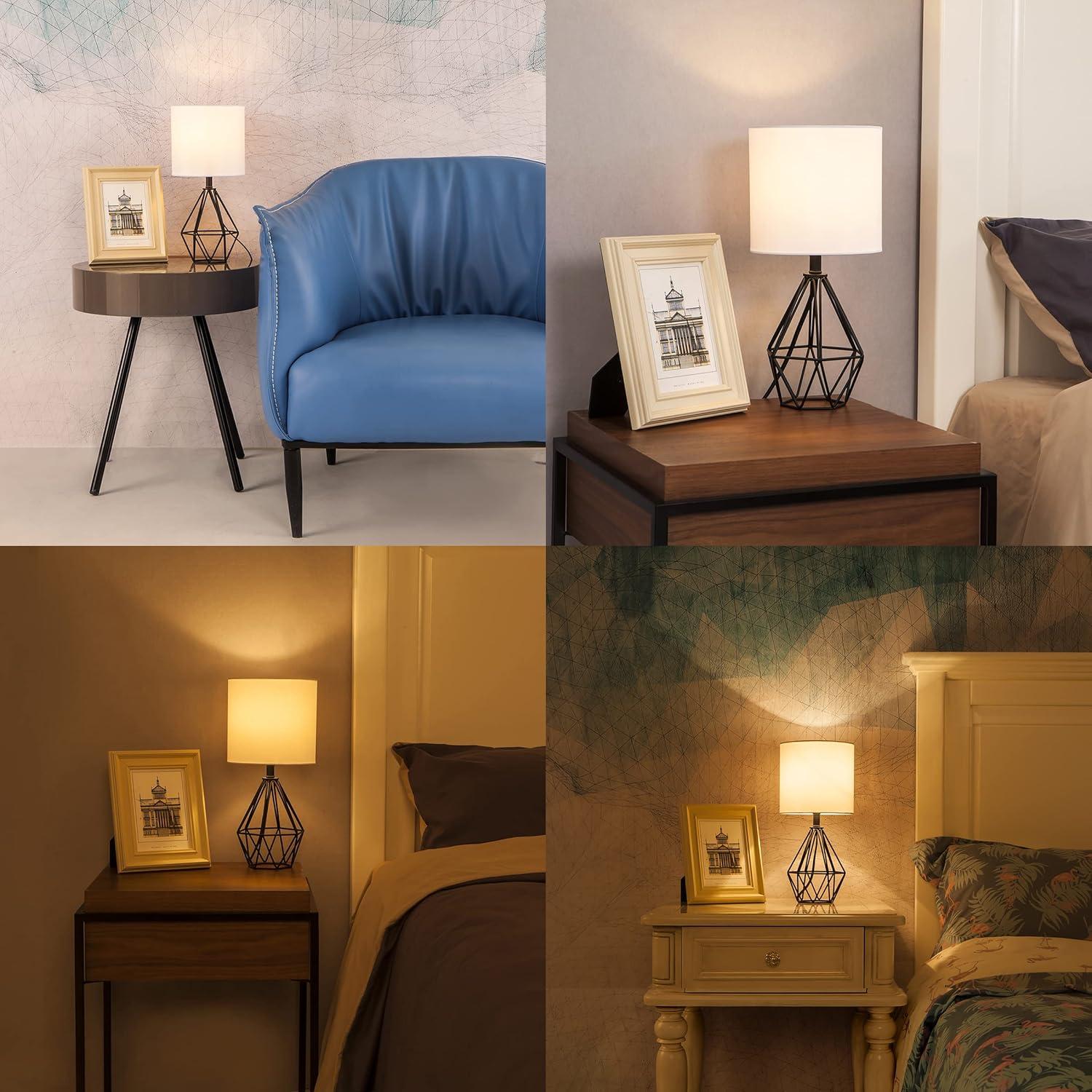 Lámpara de Mesa COTULIN Negra 36 cm con Pantalla de Tela