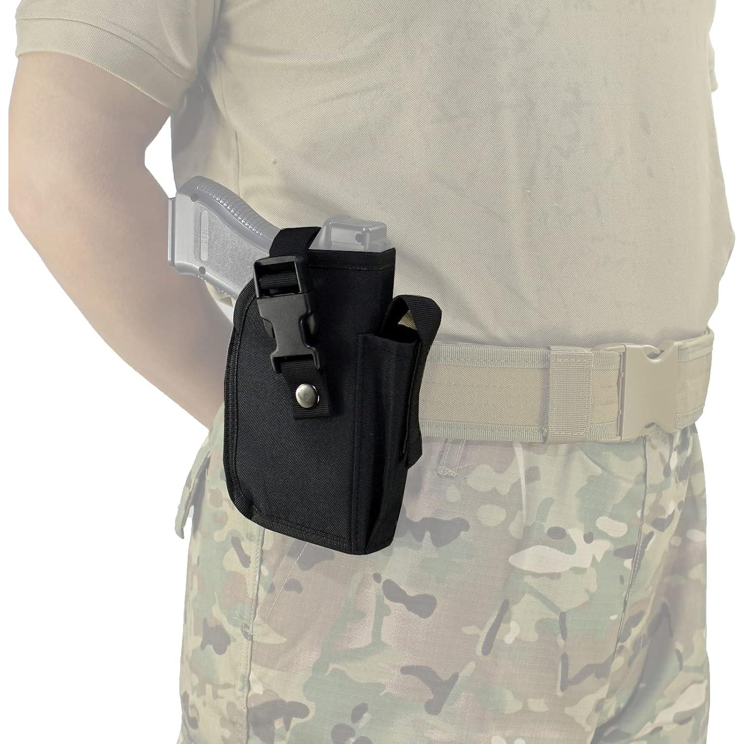 Funda Táctica Depring para Cinturón con Cargador Negro