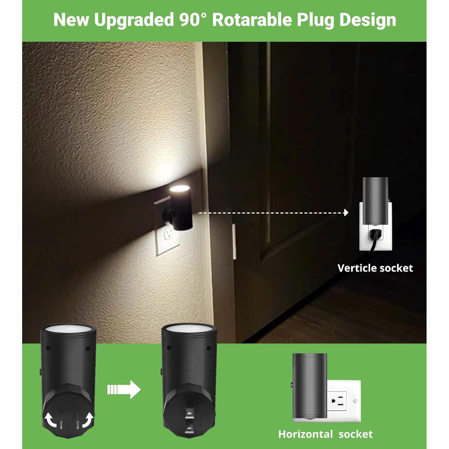 Luces Nocturnas LED GEPLAD 4PK-B Regulables 3000K