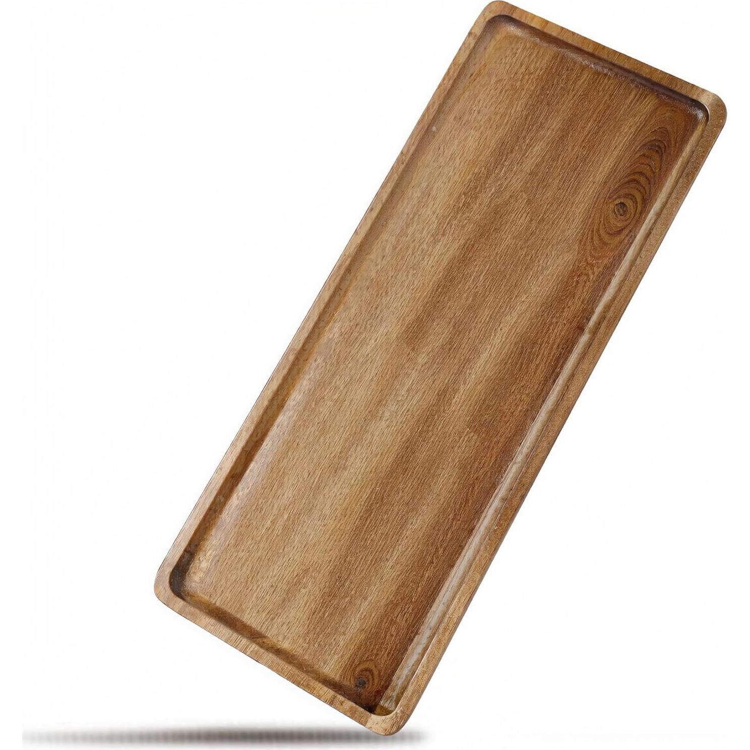 Bandejas de Madera de Acacia Linwnil - 3 Piezas 35.1 cm