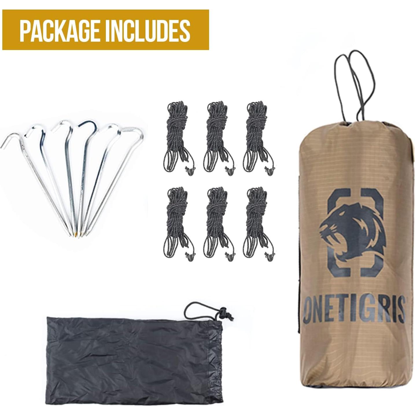 Lona de Camping OneTigris Bulwark 100% Impermeable 3 Personas