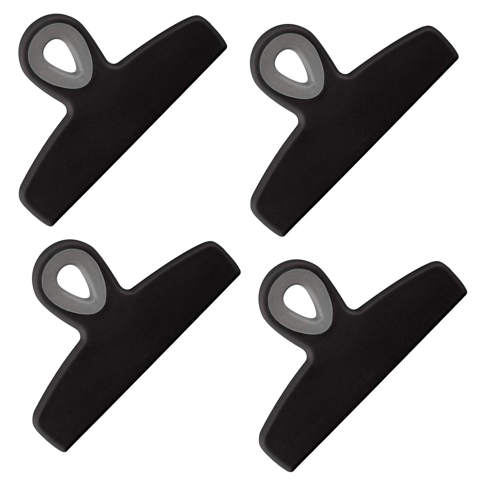 Clips para Bolsas COOK WITH COLOR - Paquete de 4 Grandes Negros