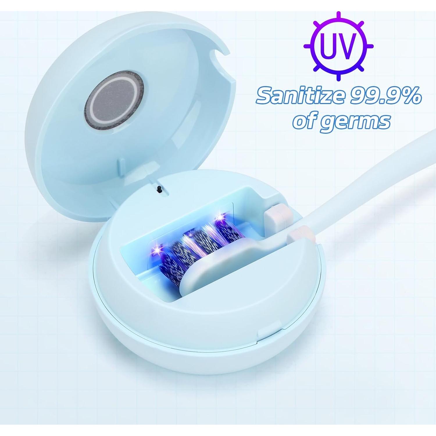 Estuche desinfectante para cepillo de dientes YourMate azul