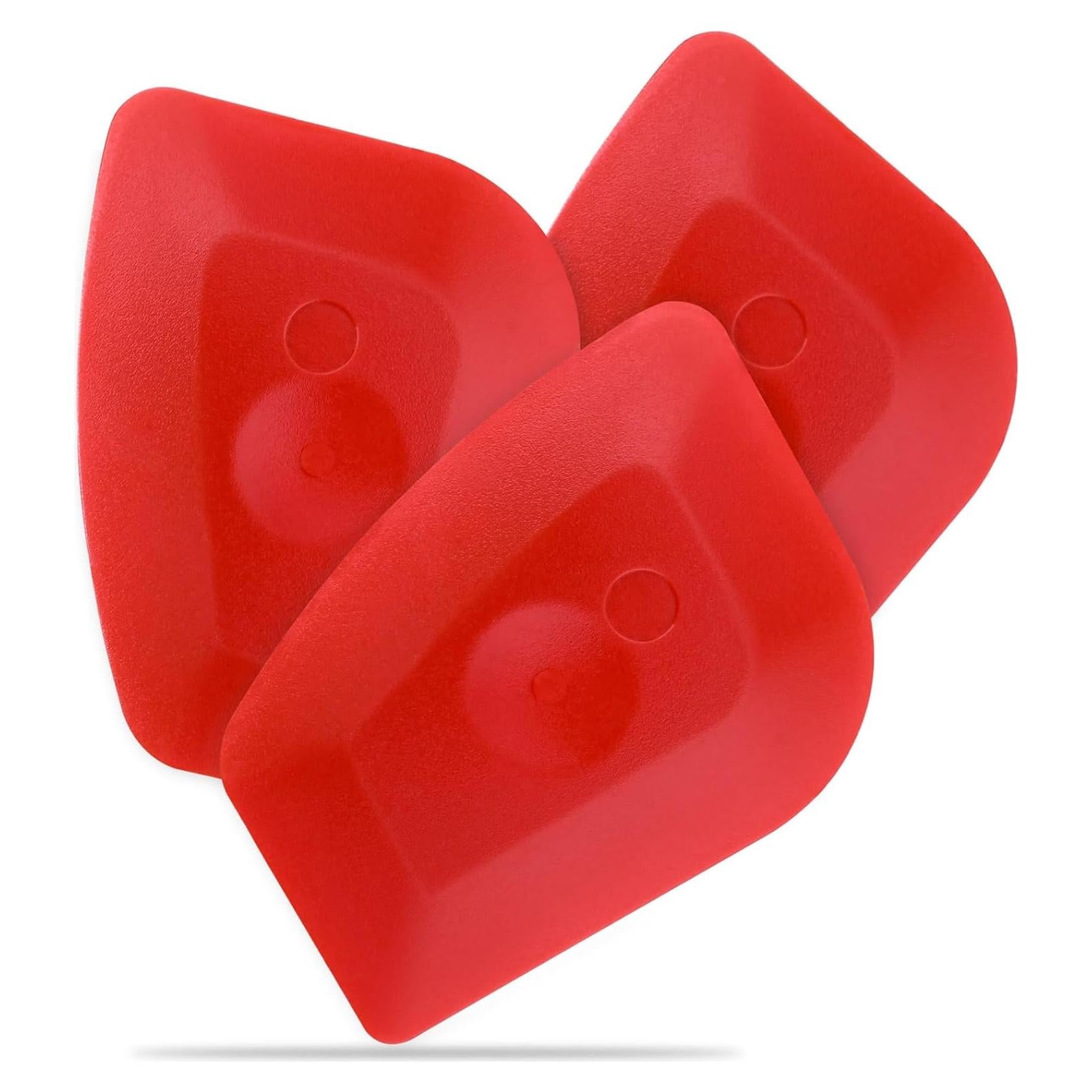 Juego de 3 Raspadores de Sartén de Plástico WLLHYF - Rojo